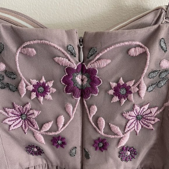 Modcloth Lavender Embroidered Midi Dress - Picture 11 of 11